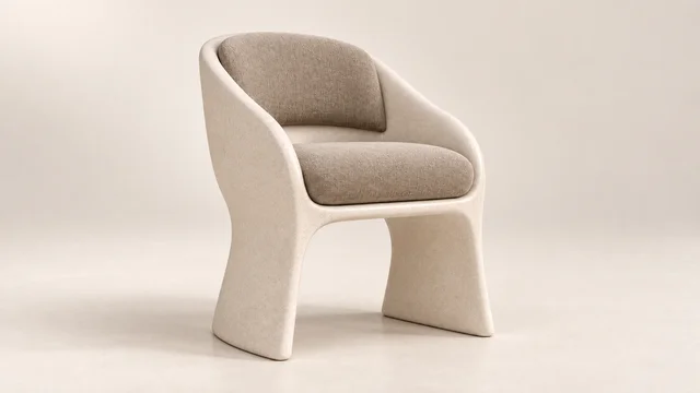 MONOLITH DINING CHAIR — Left ¾