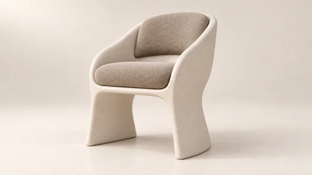 MONOLITH DINING CHAIR — Right ¾